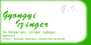gyongyi izinger business card